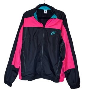Nike x Atmos Vintage Patchwork Track Jacket Black Pink Men's L